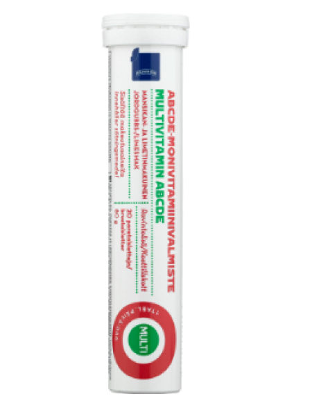 Мультивитаминные шипучие таблетки Rainbow ABCDE 20 шт /80 г со вкусом клубники и лайма 
