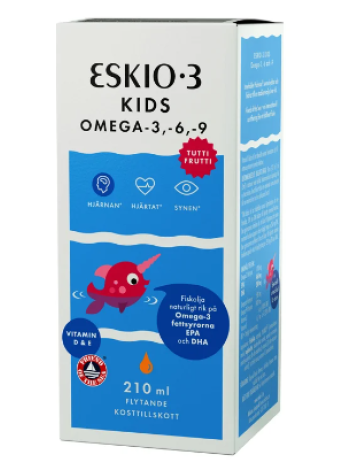 Рыбий жир для детей Eskimo-3 Kids Omega-3, -6, -9 210мл со вкусом фруктов