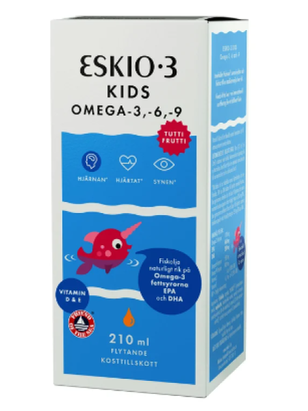 Рыбий жир для детей Eskimo-3 Kids Omega-3, -6, -9 210мл со вкусом фруктов