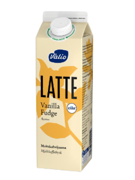 Молочный кофейный напиток Valio Latte Vanilla Fudge 1л безлактозный ванильная помадка