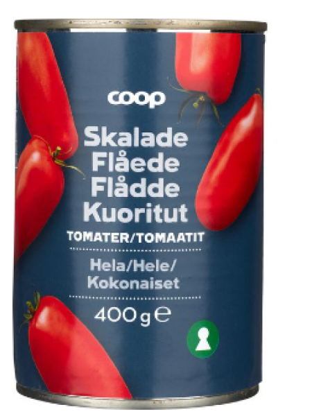 Очищенные томаты Coop kuorittuja tomaatteja tomaattitäysmehussa в томатном соку 400г