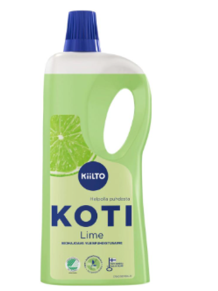 Средство для уборки поверхностей Kiilto Koti Puhdistusaine Lime Biohajoava 1л лайм
