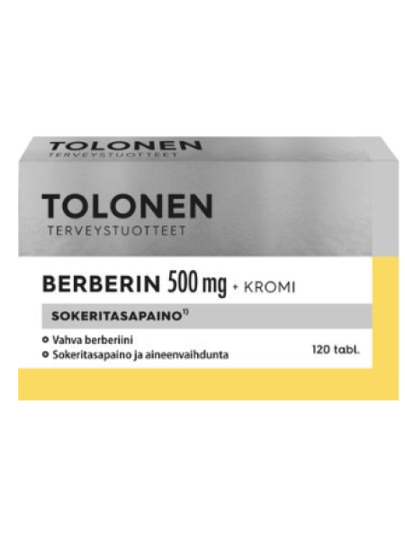 Таблетки Tri Tolonen Berberin+kromi 120 таб