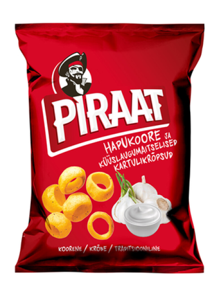 Чипсы со сметаной и чесноком BALSNACK Piraat 150 г