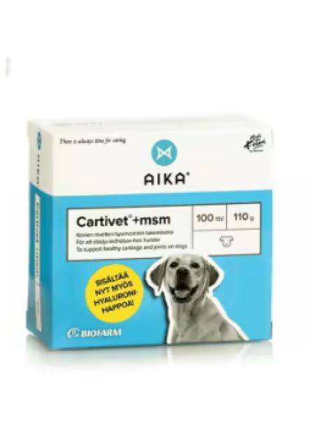 Препарат для собак с проблемами суставов Biofarm Cartivet + добавка МСМ 100 таб 