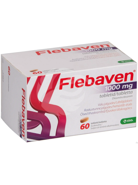 Препарат для лечения признаков и симптомов хронического заболевания вен Flebaven 1000mg 60капсул