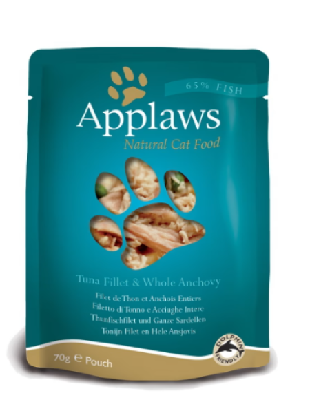 Влажный корм для кошек Applaws Tuna & Anchovies 70 г филе тунца и анчоусы