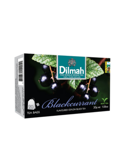 Чай черный в пакетиках DILMAH со вкусом черной смородины 20 х 1,5 г