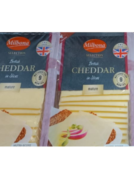 Сыр в нарезке Milbona Cheddar 250г