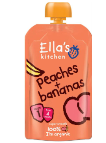 Пюре органическое персиково-банановое Ella's Kitchen 120г с 4 месяцев 