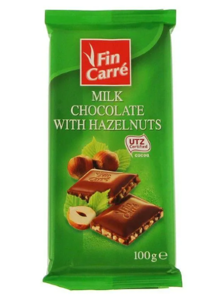 Молочный плиточный шоколад Fin Carre Milk Chocolate 100г