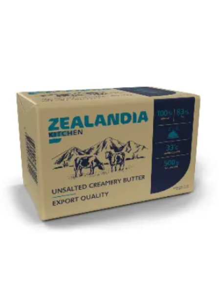 Масло сладко-сливочное несоленое халяль 83% Zealandia Kitchen 500г