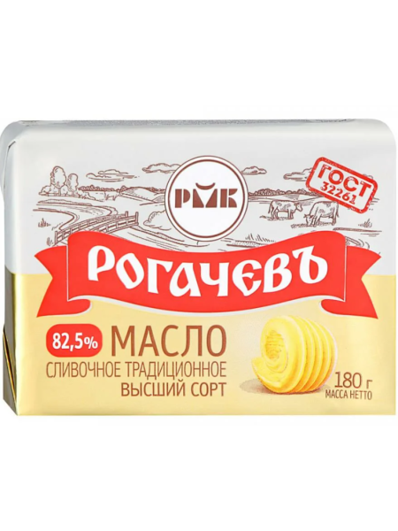 Масло сливочное Рогочёв 82,5% 5 кг монолит