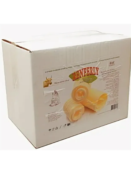 Масло сливочное RENFERLY 82,5% 25кг монолит