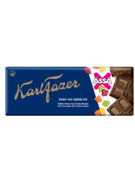 Плиточный шоколад с кусочками мармелада Karl Fazer Ässä Mix Fruit 200г