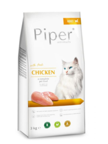 Сухой корм для кошек с курицей PIPER 3кг