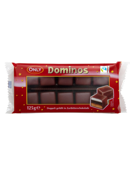 Шоколадные кубики с марципаном Only Domino 125г