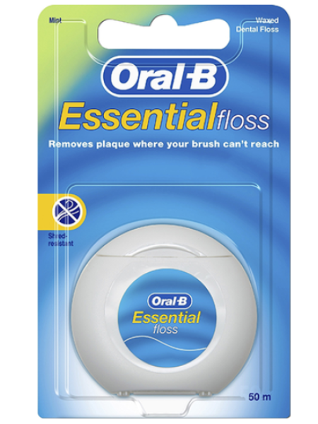 Зубная нить Oral-B Essentialfloss 50м со вкусом мяты