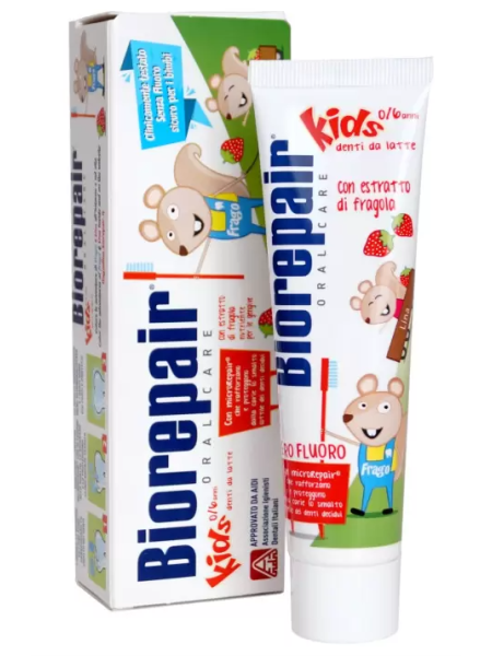 Детская зубная паста Biorepair Kids 50мл от 0-6 лет со вкусом земляники