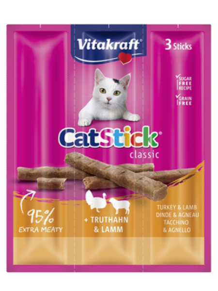 Вкусняшка для кошек VITAKRAFT с индейкой и бараниной 18 г