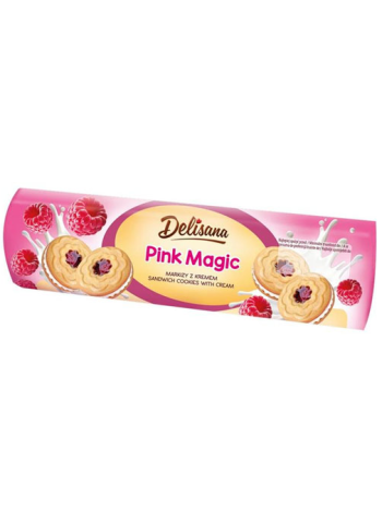 Печенье Delisana Pink Magic с начинкой со вкусом малины и ванили 176 г 