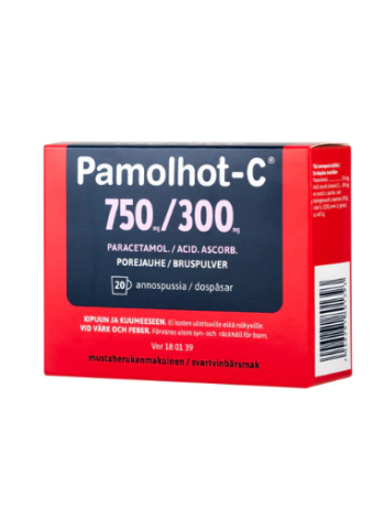 Препарат при простудных заболеваниях PAMOLHOT-C 750/300 mg 20 шт