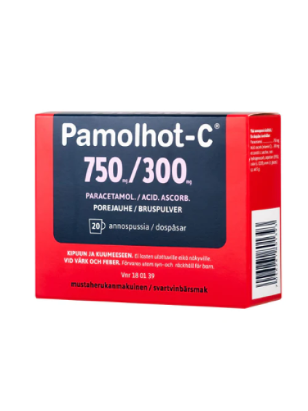 Препарат при простудных заболеваниях PAMOLHOT-C 750/300 mg 20 шт
