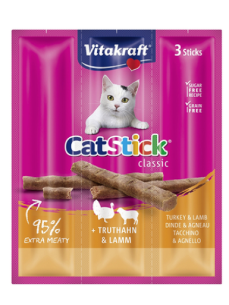 Жевательные палочки для кошек с индейкой и бараниной Vitakraft 18 г 