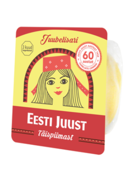 Эстонский цельномолочный сыр ESTOVER Eesti juust 450г в нарезке