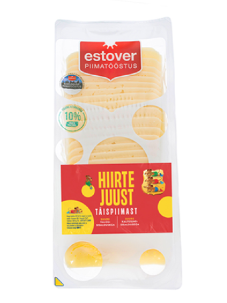Сыр из цельного молока Hiirte Juust Täispiimast 500г в нарезке 