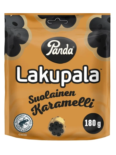 Лакричные конфеты соленые Panda Lakupala suolainen karamelli 180г  