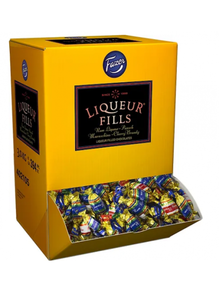 Шоколадные конфеты с ликером Fazer Liqueur Fills 3 кг в коробке