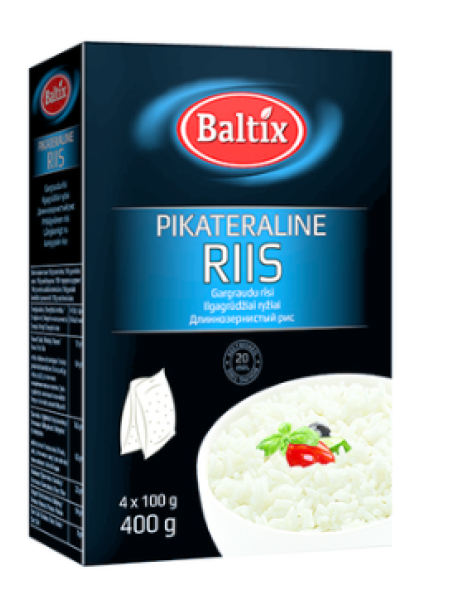 Рис длиннозерный BALTIX Pikateraline riis  4 х 100 г в пакетиках
