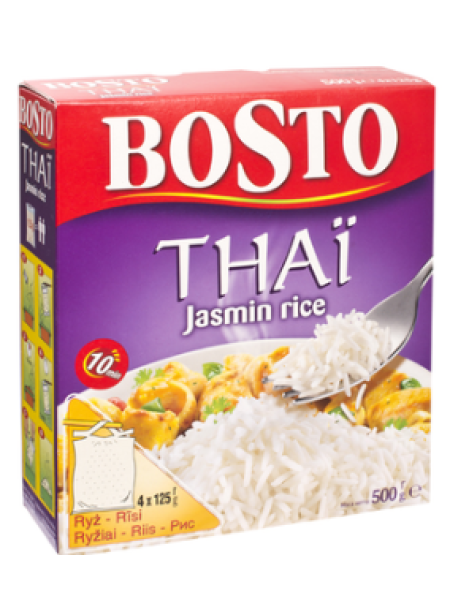 Тайский жасминовый рис Bosto Thai 4 X 125 г в пакетиках