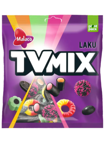 Смесь лакричных конфет с фруктовыми вкусами Malaco TV Mix Laku 340г