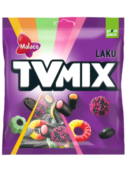 Смесь лакричных конфет с фруктовыми вкусами Malaco TV Mix Laku 340г