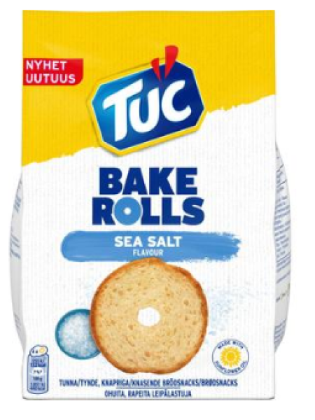 Сухари TUC Bake Rolls Salt 150г с солью