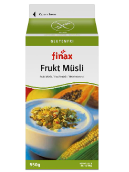 Мюсли Finax Frukt Musli безглютеновые фруктовые 550г