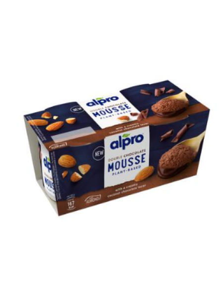 Шоколадно-миндальный мусс Alpro с кокосово-шоколадной прослойкой 2х70г