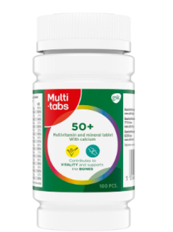 Мультивитаминно-минеральный препарат для взрослых Multi-tabs 50+ 100шт