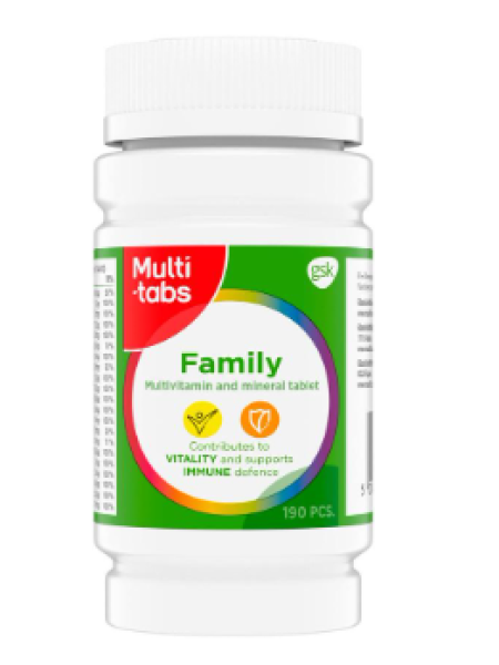 Мультивитамины для всей семьи Multi-tabs Family 190 шт