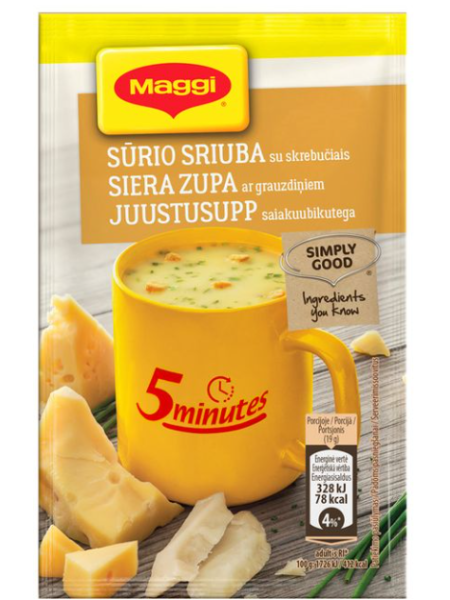 Готовый сырный суп с хлебными кубиками MAGGI Juustusupp 19г