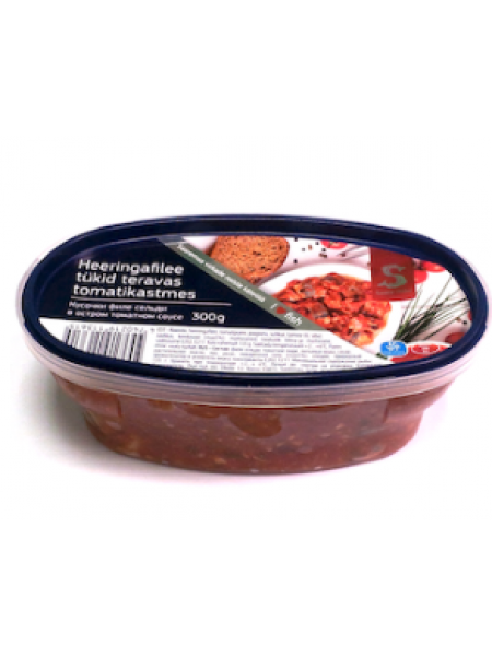 Кусочки филе сельди в остром томатном соусе SAARE HÕBE 300 г в п/б 