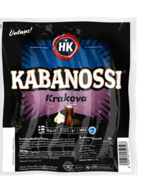 Колбаски гриль с чесноком HK Kabanossi Krakow 360г