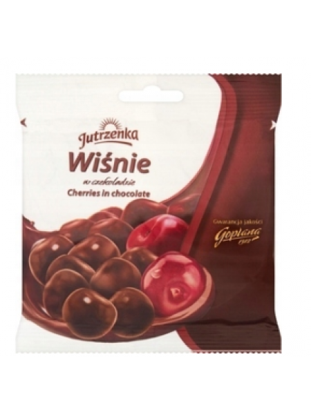 Вишня в темном шоколаде Jutrzenka Wisnie 80г в пакете