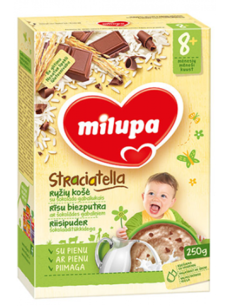 Каша для детей Milupa Straciatella с мелкими кусочками шоколада 250г с 8 месяцев
