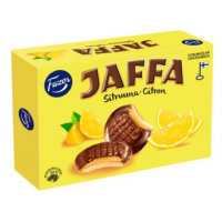 Бисквитное печенье Fazer Jaffa Lemon 300 г с мармеладной начинкой из лимона