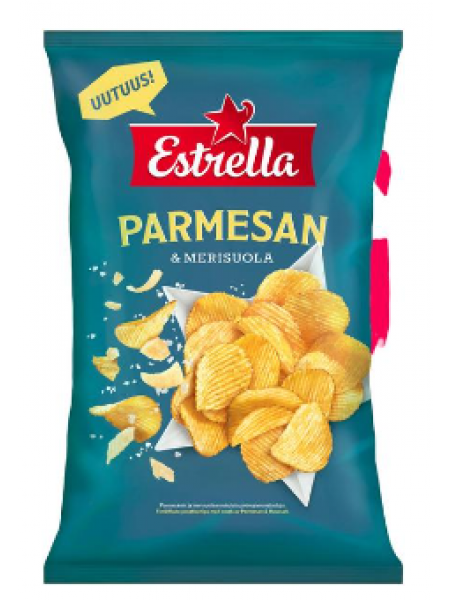 Чипсы Estrella Parmesan & merisuola sipsi 275 г пармезан и морская соль 