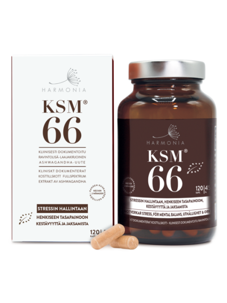 Органическая пищевая добавка с экстрактом ашваганды в капсулах "KSM 66" 120 капсул
