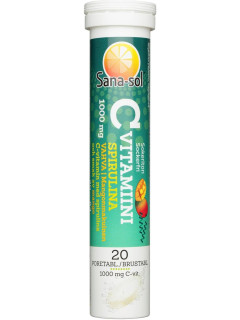 Шипучие таблетки с витамином C Sana-sol Vitamin C 1000мг 20шт со вкусом апельсина без сахара
